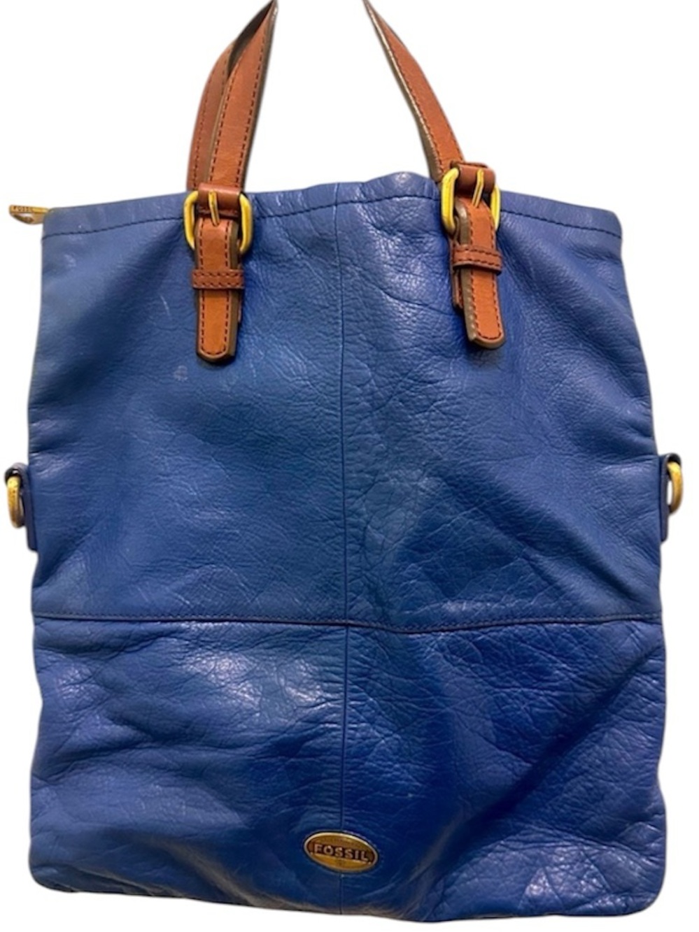 RARE Fossil Explorer Tote Classic Bag Sapphire Vintage Leather
